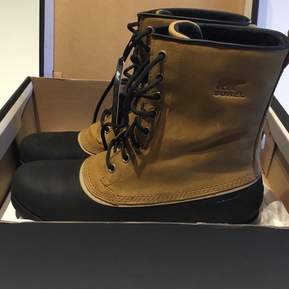 ♥️Sorel❤️NEW❤️duck boots in elk and black sz10 &11 - Picture 7 of 7